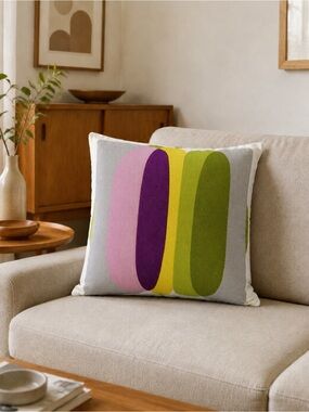 IKEA MALIN FIGUR Pillow Cover + Feather Insert Mid-Century Modern Contemporary